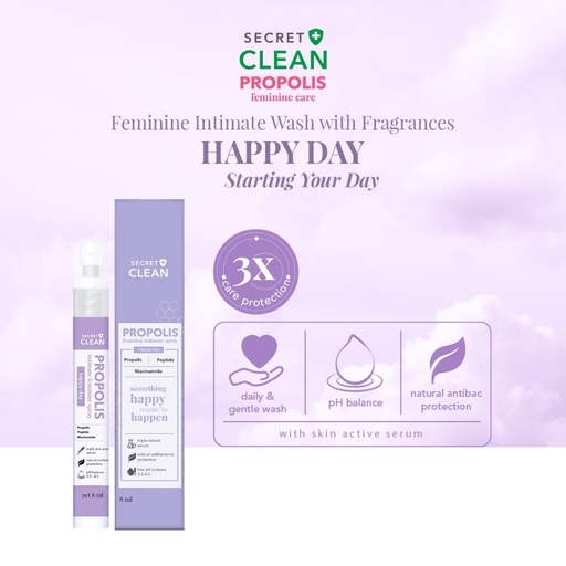 Secret Clean Propolis Fem Spray 8mL Happy Day